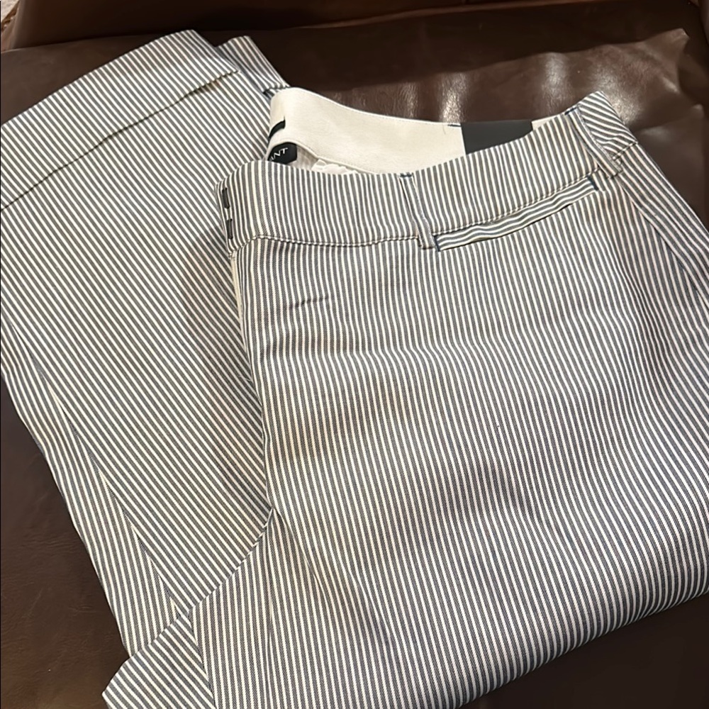 Striped Navy and White crop  Pants